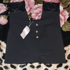 NWT lace trim dress pants